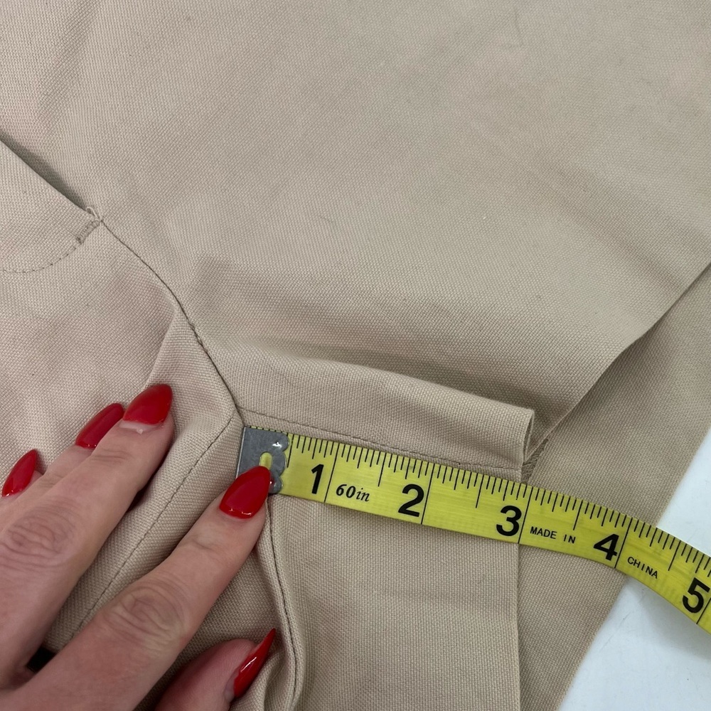 Theory Tan Khaki Bennie Tailored Shorts Pockets Preppy 6 Six - Picture 10 of 11